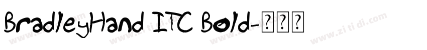 BradleyHand ITC Bold字体转换